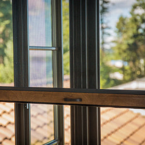 Genius Wood Veneered Window Retractable Screens