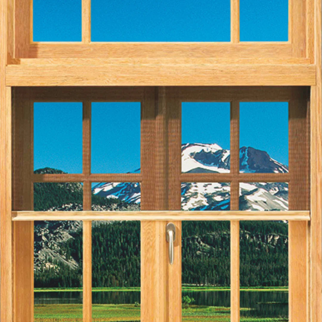 Genius Wood Trimmed Retractable Window Screens